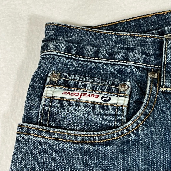 VINTAGE Paco Jeans Mens FIT 32x29 Blue Relaxed Fit Denim 90's Hip Hop TAG 32x30 - Picture 7 of 15